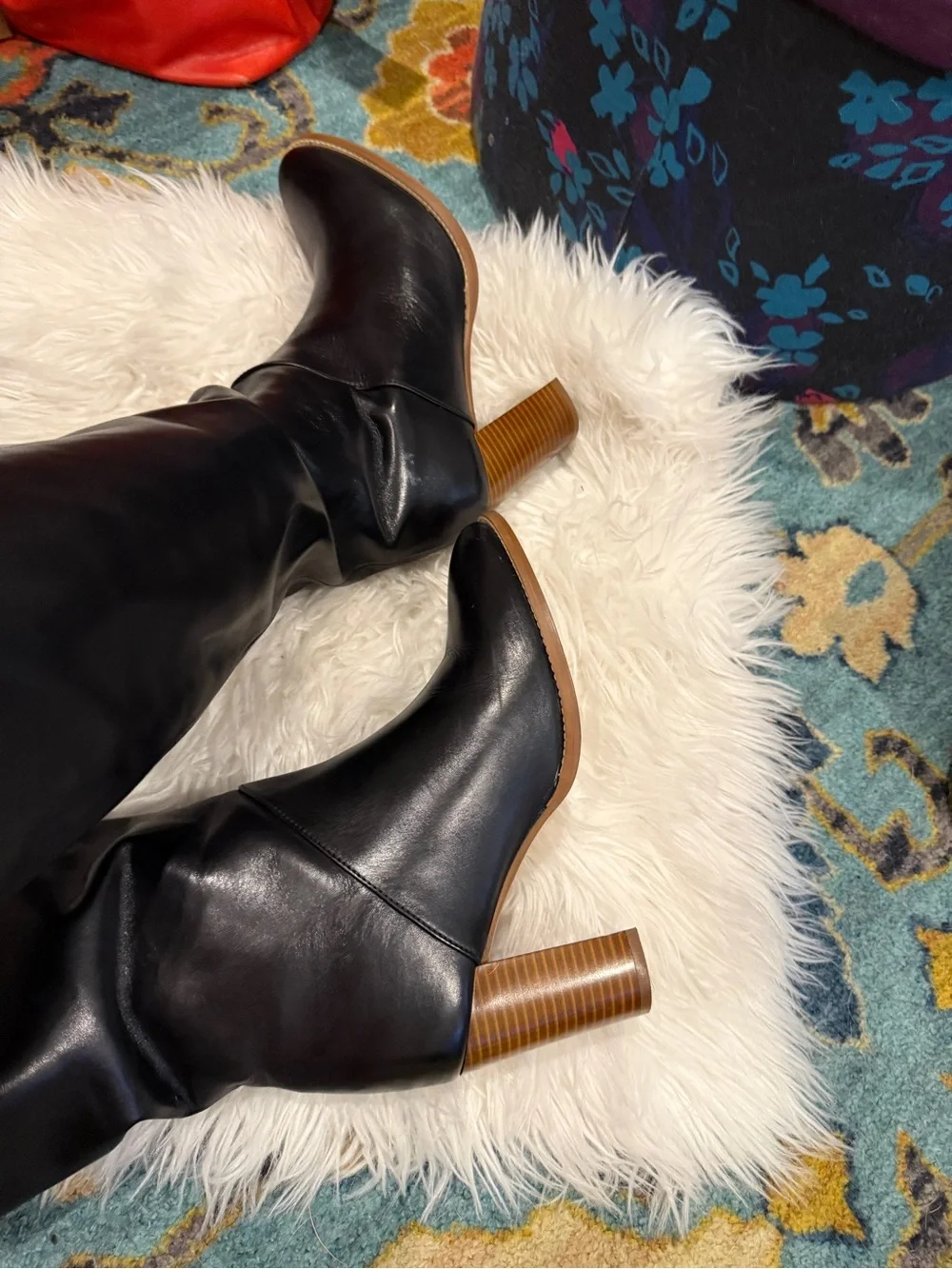 Banana Republic Black Over-the-Knee Leather Boots